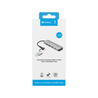 Slika Sandberg 136-64 USB-C/A to 2xUSB-A+2xUSB-C Hub