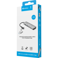 Slika Sandberg 136-64 USB-C/A to 2xUSB-A+2xUSB-C Hub