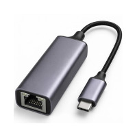 Slika proizvoda E-Green USB3.1 tip C to LAN Ethernet 10/100/1000 Gigabit Ethernet RJ-45 Crni